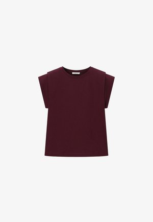 Sissy-Boy, SISSY-BOY ÄRMELLOSES TOP IN OVERSIZE-OPTIK - LILA - Basic T-shirt - dunkellila