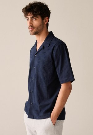 Next SHORT SLEEVE SHIRT- REGULAR FIT - Cămașă - navy blue textured