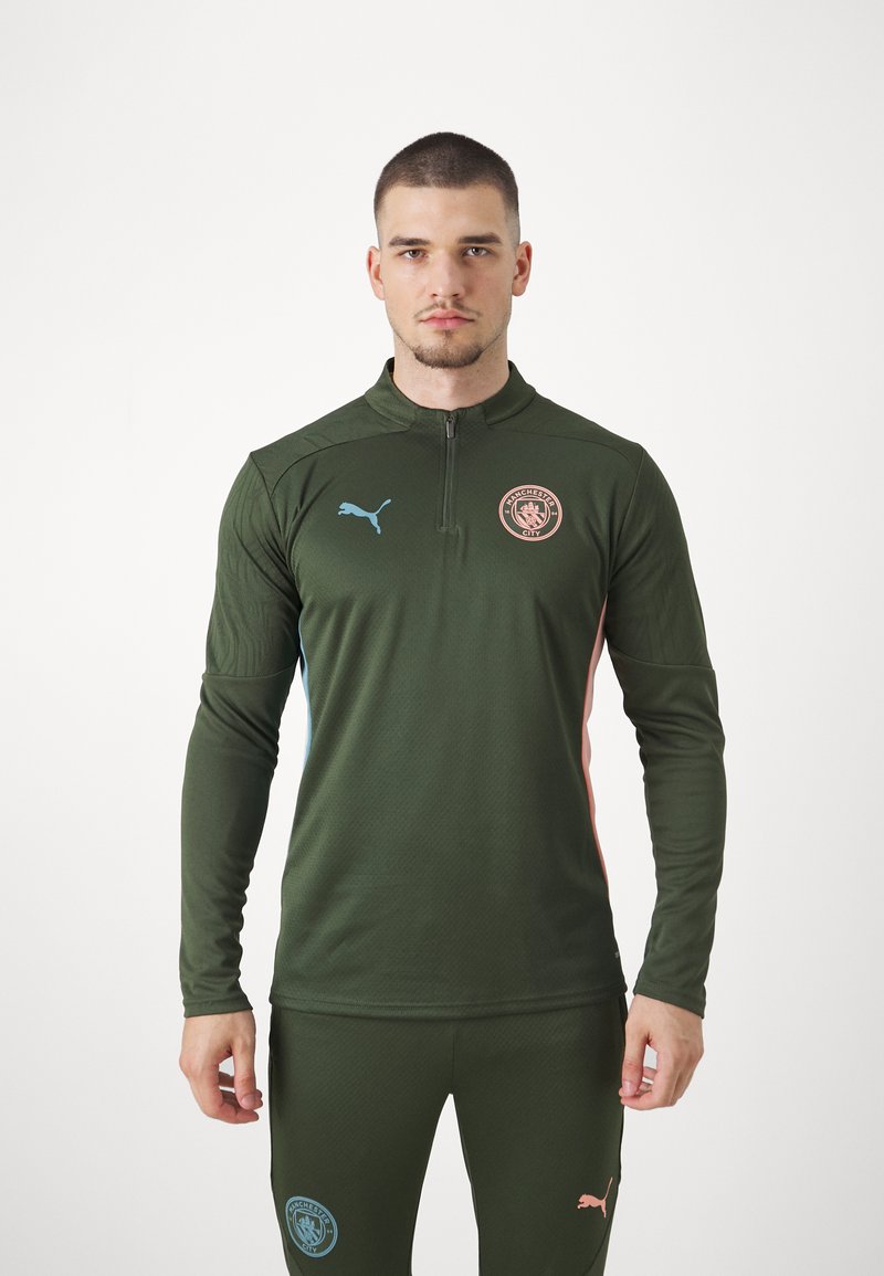 Veste De Survêtement Manchester City Homme - Zip Complet - Logo Brodé - Matériau Respirant