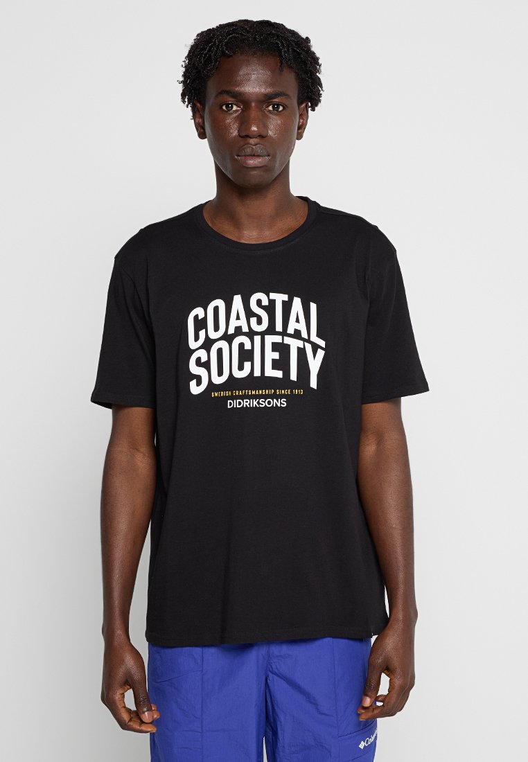 Didriksons T-shirt print zwart