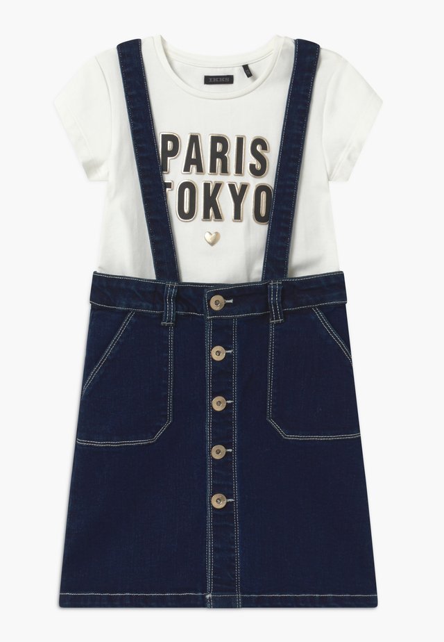 PINAFORE TOKYOLOGO SET - Jupe trapèze - blue denim/off-white