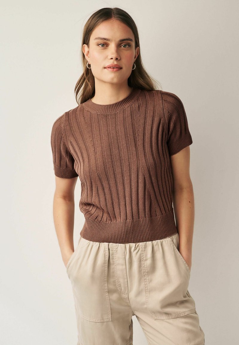 Next REGULAR FIT - T-shirts basic - brown