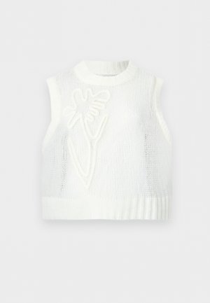 Topshop, O NECK - Svetrík - pearled ivory