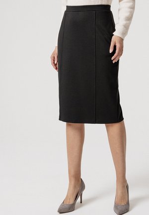 LOT DE 2 MILANO - Gonna a tubino - gris chevrons  noir