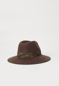 Lauren Ralph Lauren RIBBON-TRIM WOOL FELT FEDORA - Šešir - deep mahogany