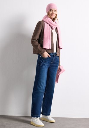 Street One, FEINSTRICK BEANIE IN UNIFARBE SET - Orejeras - vintage blush mel