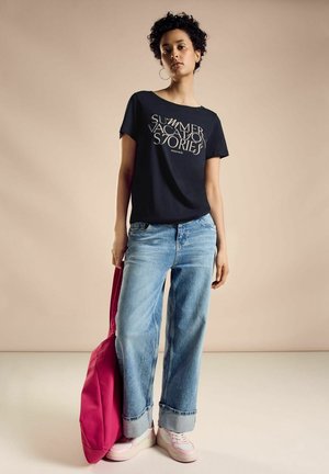 Street One MIT WORDING - T-shirt con stampa - blau