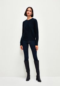adL BUTTONED FRONT - Cardigan - navy blue