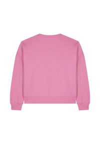 Roze sweatshirt met een ronde halslijn, lange mouwen en een relaxte pasvorm. Gemaakt van zachte stof met ribgebreide manchetten en onderkant.
