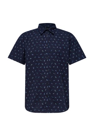 Street One MEN, SHORT-SLEEVE SHIRT WITH ALL-OVER PRINT - Chemise - dark ink blue
