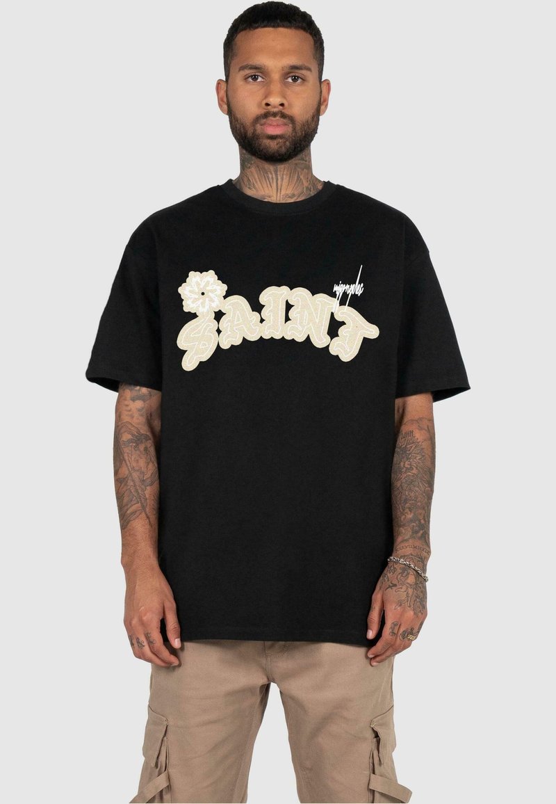 MJ Gonzales MÄNNER HEAVY OVERSIZED - Marškinėliai su spaudiniu - black