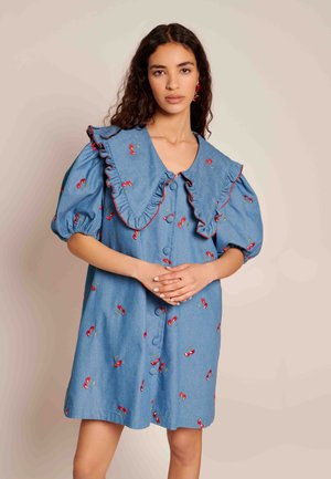 LOLA MINI DRESS - Tričkové šaty - blue