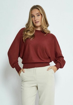 DANA BAT SLEEVE - Strickpullover - madder brown
