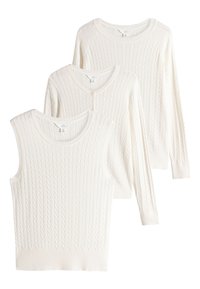 THE SET REGULAR FIT - 3 PACK ESSENTIALS 
 - Gilet - cream