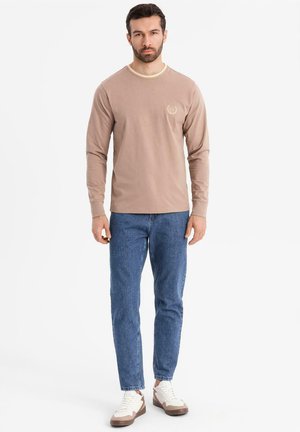 SET OF 3 - Long sleeved top - dark blue/olive/bronze