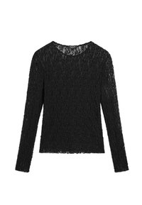 OPENWORK LONG SLEEVES   - Maglietta a manica lunga - black
