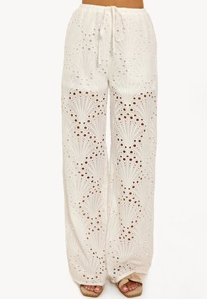 BLOSSOMS OF HARMONY - Pantalon classique - embroidery   white