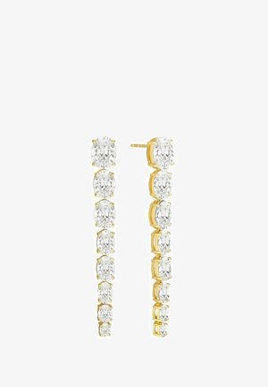 Ellisse Lungo - øReringe - Gold Coloured White