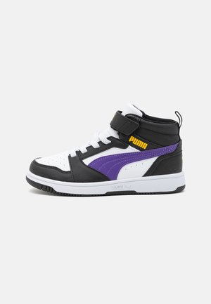 Puma, REBOUND V6 MID UNISEX - Ψηλά αθλητικά παπούτσια - white/team violet/black