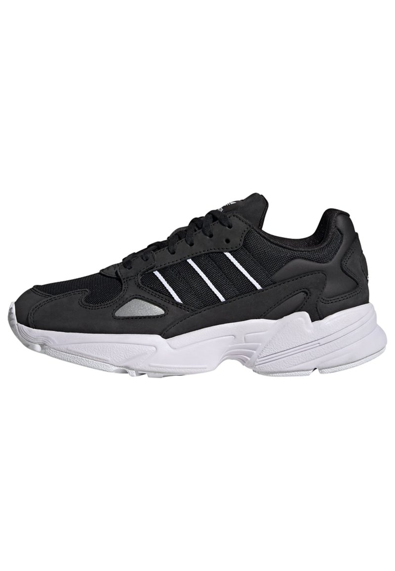 Ls- nude yung adidas Originals FALCON W - Trainers - core black core black cloud  white/black - Zalando.co.uk