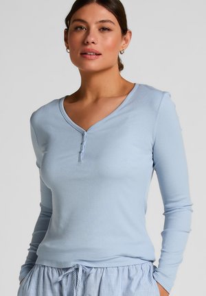 LONGSLEEVED HENLEY - Pyjamashirt - blue