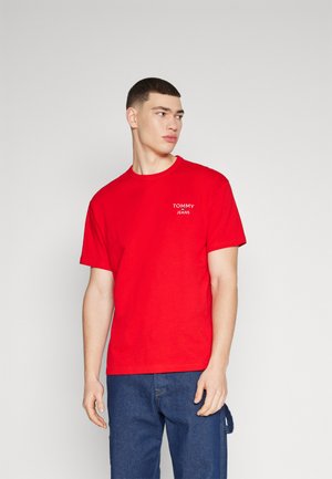 Tommy Jeans T-shirt basic - deep crimson