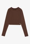 ESSENTIAL CROPPED LONG SLEEVE TOP WITH THUMB HOLES - Camiseta de manga larga - brown
