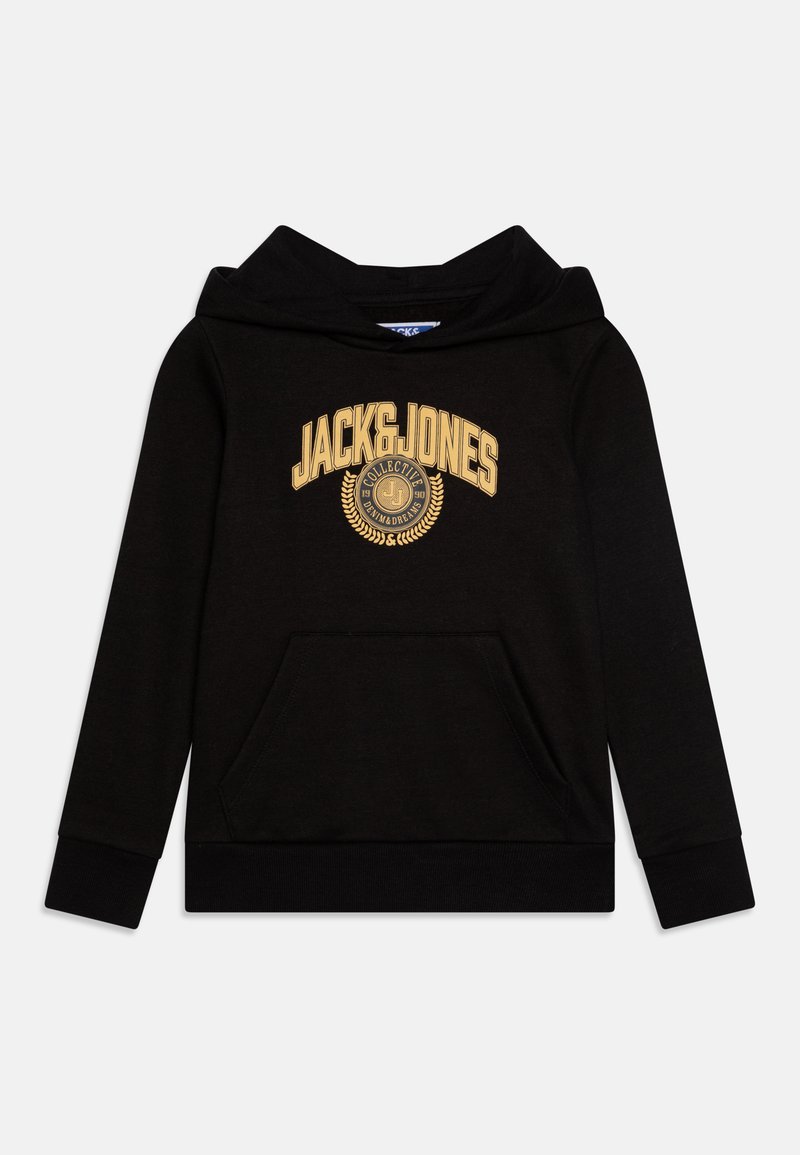 Jack & Jones Junior JJKAM VARSITY BRANDING HOOD - Jersey con capucha - black