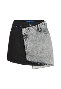 Suknja od trapera - washed black blocked