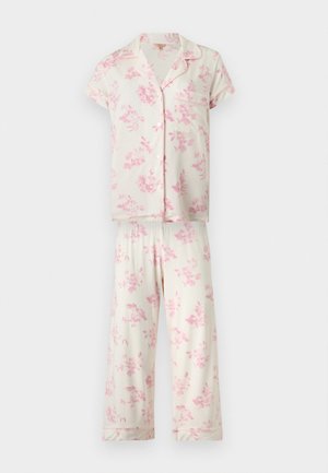 Eberjey, GISELE PRINTED CROP SET - Pyžamová súprava - pink/pale