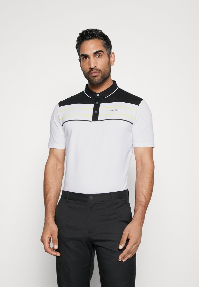 Calvin Klein Golf BLACKWATER Polo shirt white/yellow/white