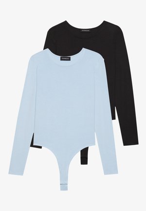 2 PACK - Langarmshirt - black,light blue