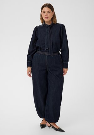 Kaffe Curve, KCMALLY - Baggy Jeans - raw blue denim