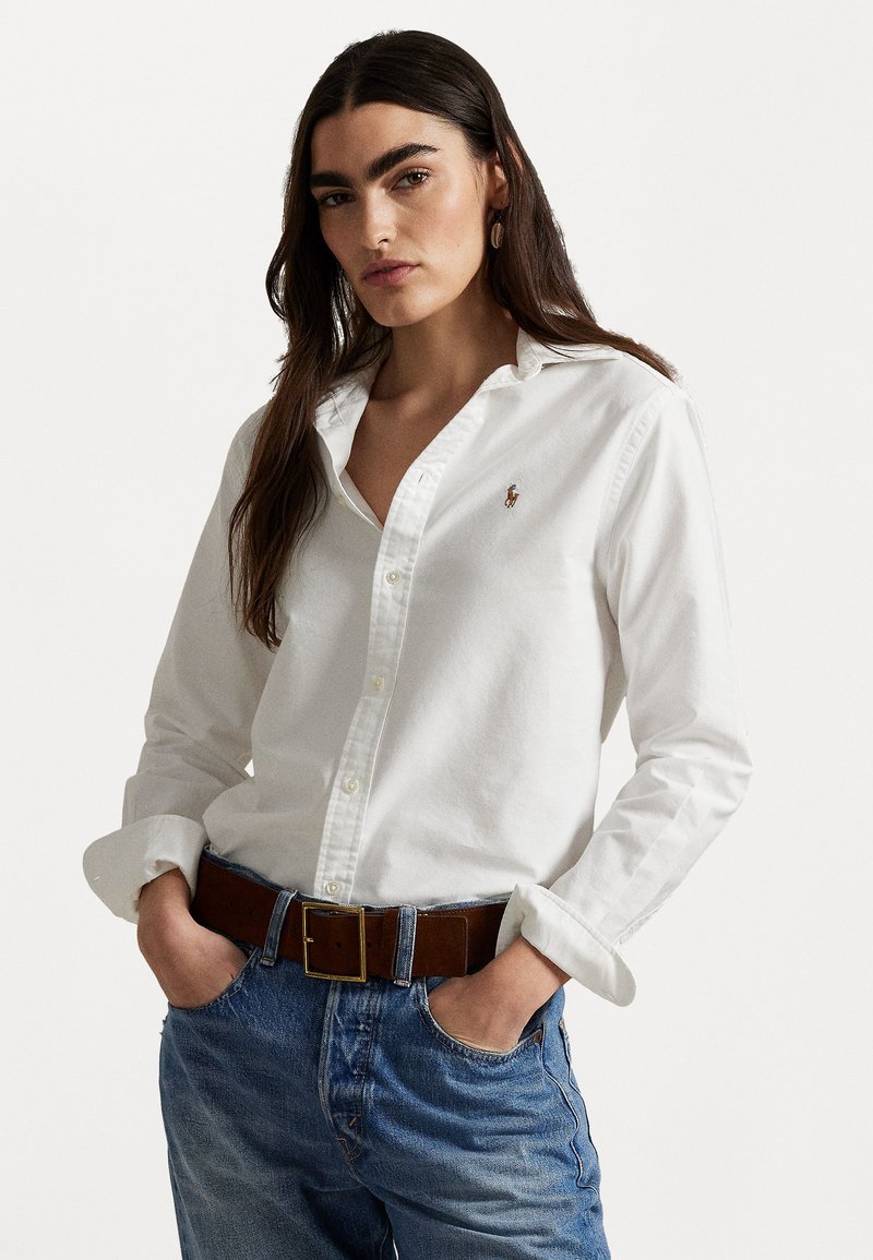 Polo Ralph Lauren - RELAXED FIT COTTON SHIRT - Paitapusero - white, Suurenna