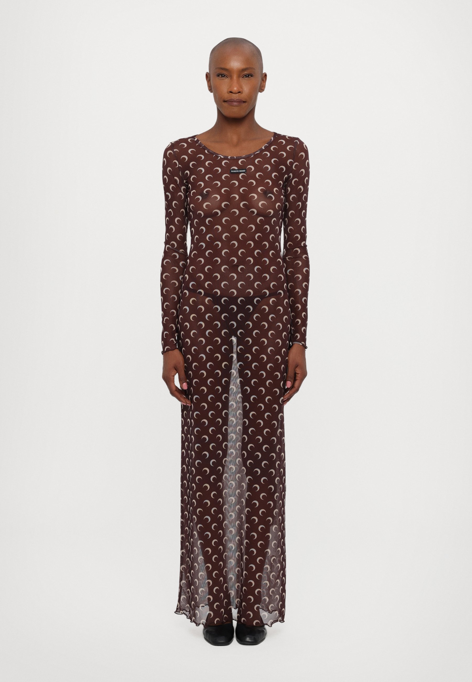 MARINE SERRE MOON PRINTED PANELLED DRESS - Maxi dress