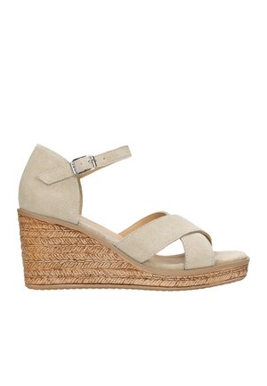 Sandali con zeppa - beige