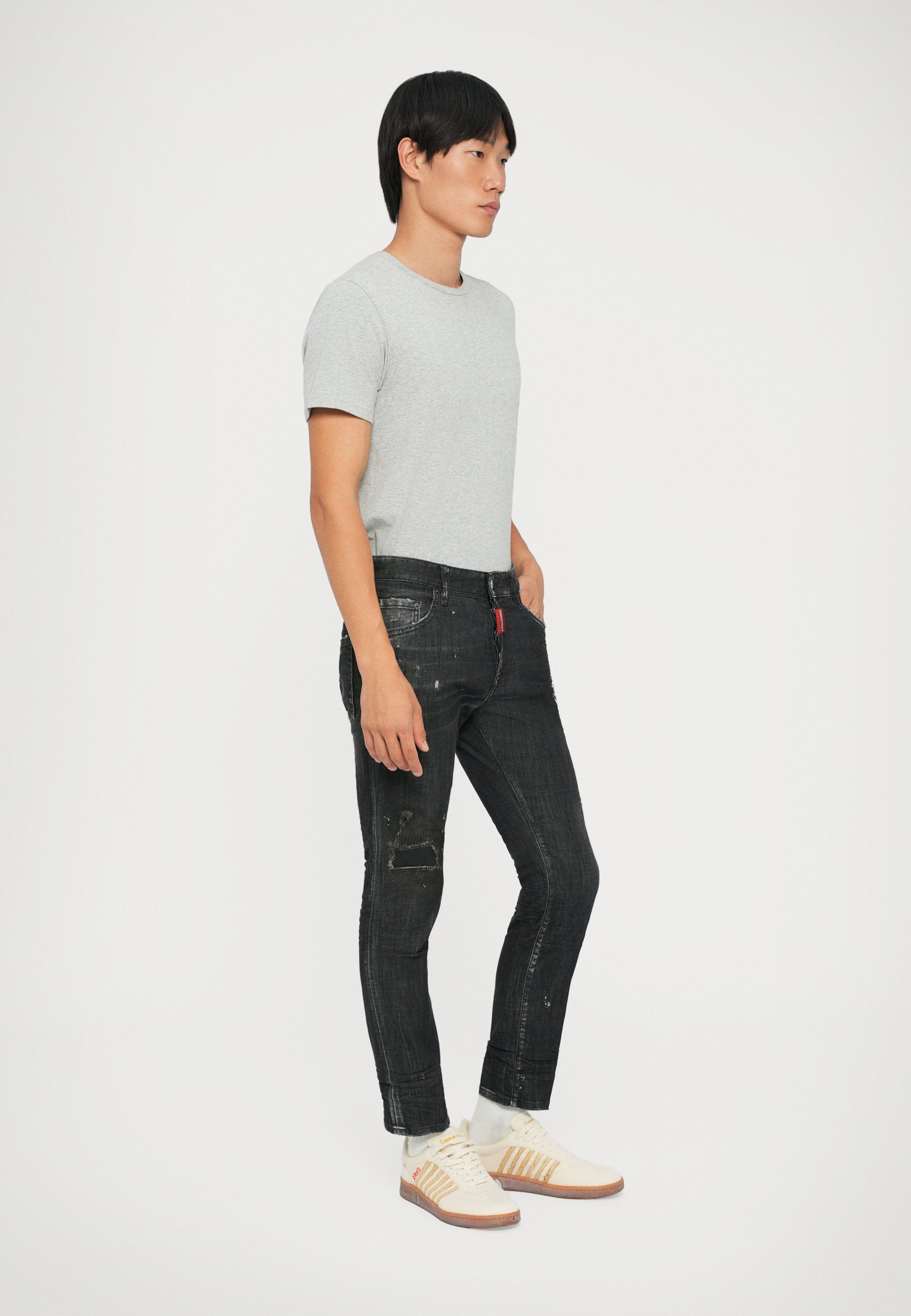 パンツ DSQUARED2 coating skinny denims black Dsquared2 Jeans Skinny Fit - black - Zalando.co.uk