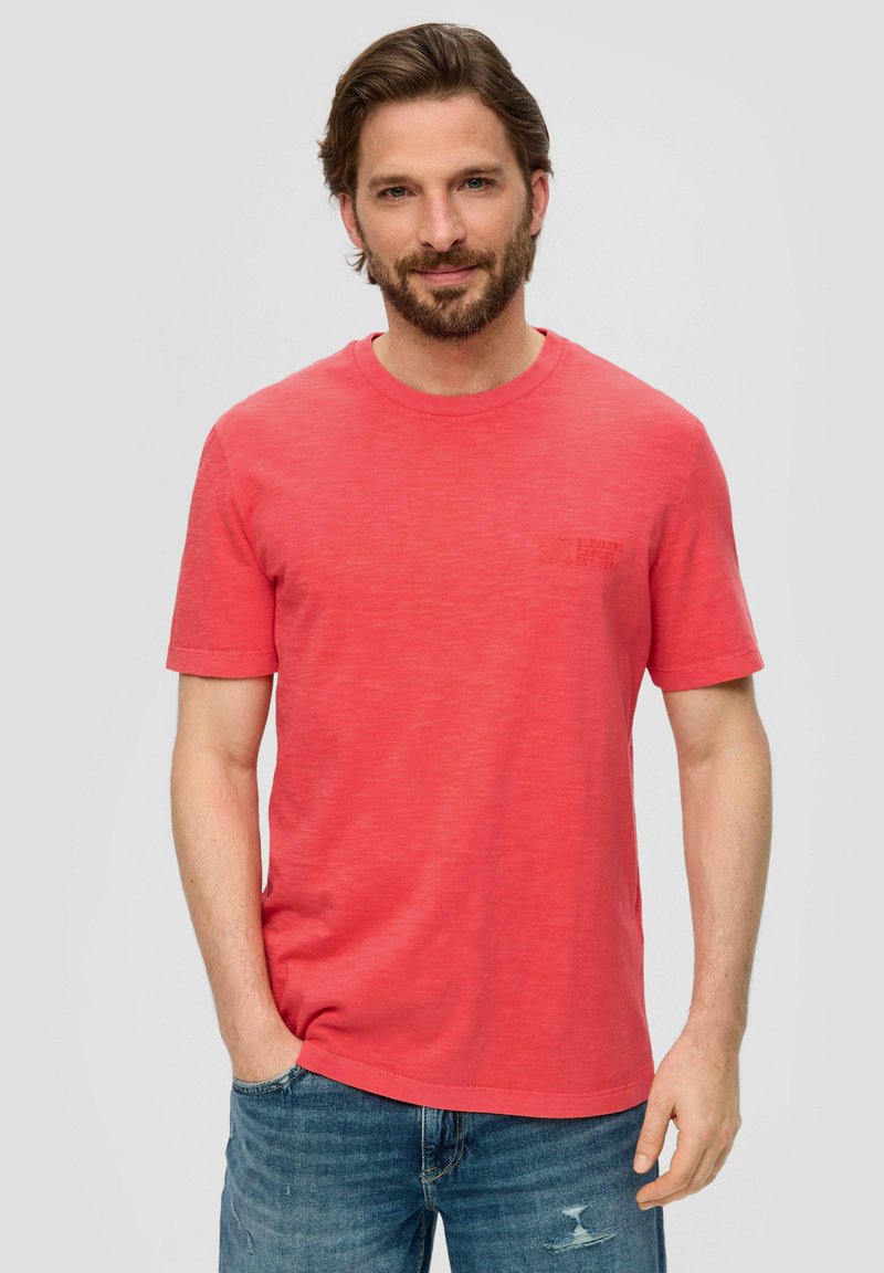 s.Oliver MIT LABEL - T-Shirt basic - hellorange