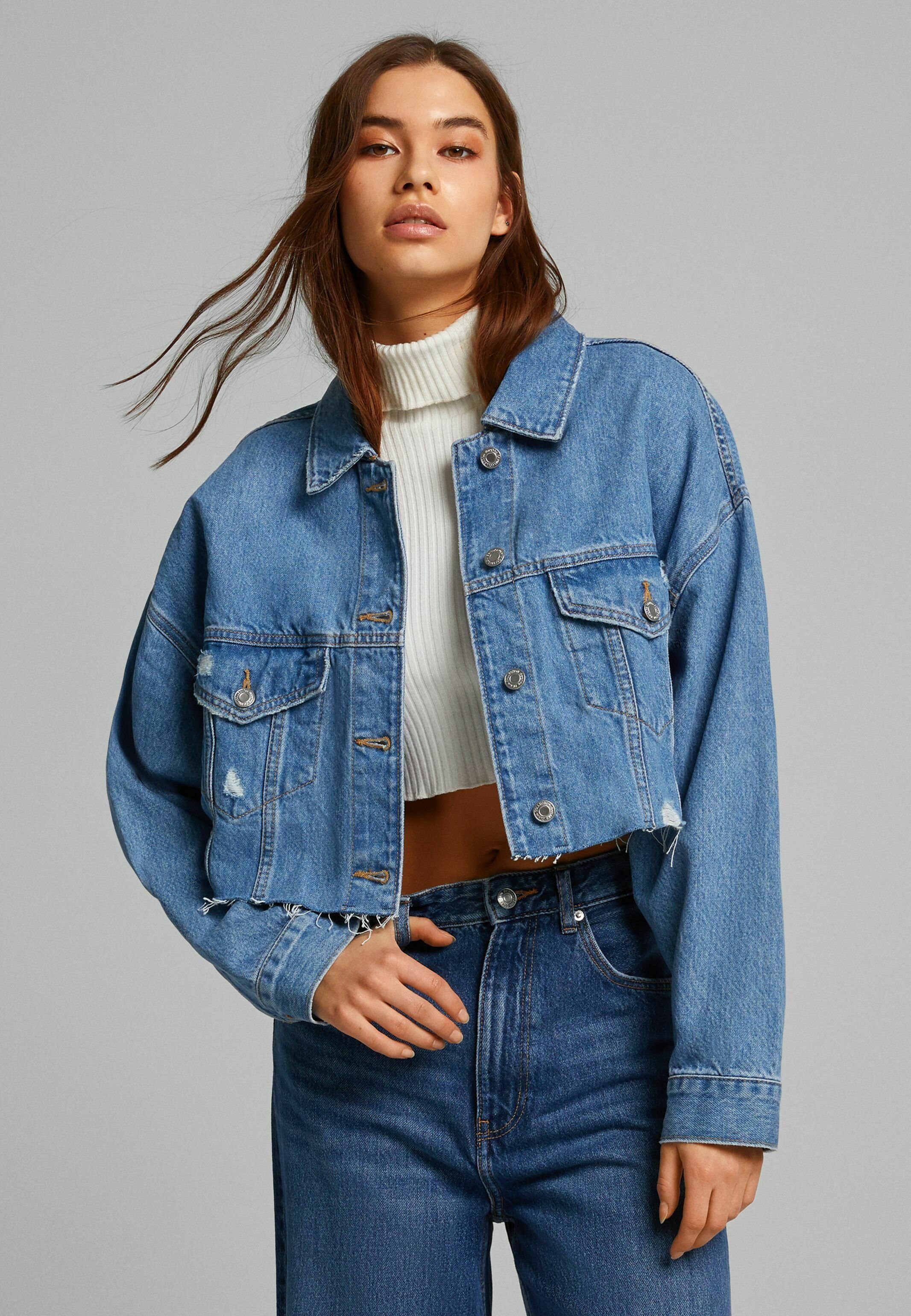 Bershka Spijkerjas - blue denim/Blauw denim/bluedenim - Zalando.nl
