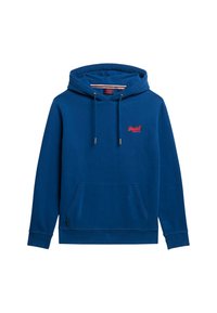 Superdry & Co ESSENTIAL LOGO - Jersey con capucha - pilot mid blue