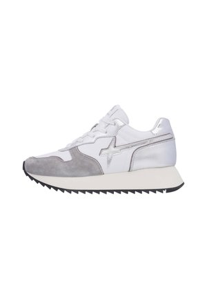 Sneakers basse - weiß silber