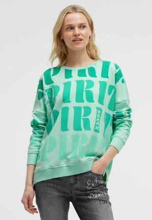 Soccx, SOCCX SWEATSHIRT MIT ALL OVER PRINT UND SEITENSCHLITZEN - Sweatshirt - ocean mint