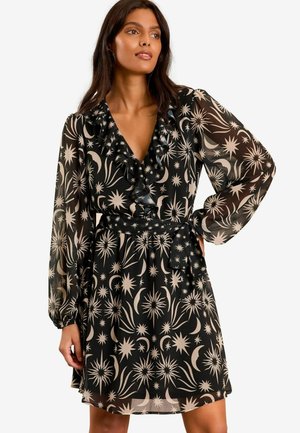 Love & Roses REGULAR FIT - RUFFLE DETAIL - Vapaa-ajan mekko - black star