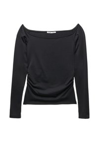 LONG SLEEVE OFF-THE-SHOULDER - Hosszú ujjú felső - black