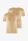 Daily Comfort 2-Pack Round Neck - Unterhemd/-shirt - camel