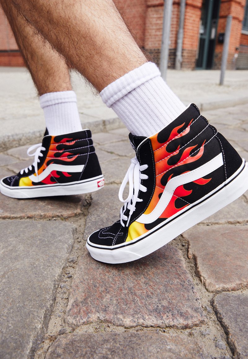 Vans SK8-HI REISSUE - Sneaker high - black/true white/schwarz - Zalando.de