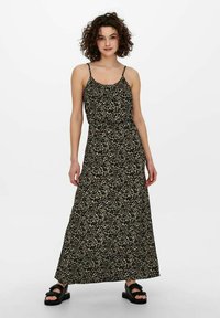 ONLY GEMUSTERTES TRÄGER - Maxi ruha - toasted coconut