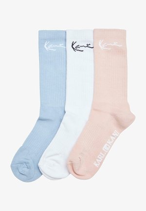 Karl Kani SIGNATURE PACK - Zoknik - dusty rose light blue white