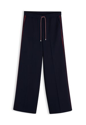 Tommy Hilfiger, GLOBAL STRIPE DRAWSTRING WIDE LEG TROUSERS - Долнище на анцуг - dark blue