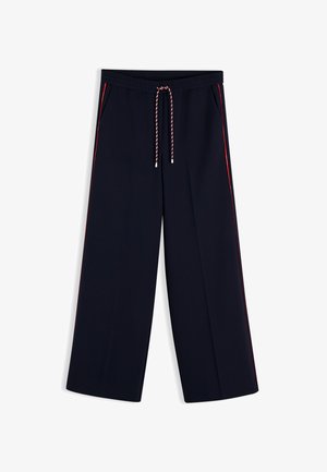 Tommy Hilfiger, GLOBAL STRIPE DRAWSTRING WIDE LEG TROUSERS - Долнище на анцуг - dark blue